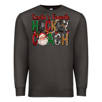 Smoke Santa's Favorite Hockey Coach For Christmas Premium Sweatshirt - FaDigitalArtStudio
