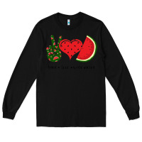 Black Peace Love Watermelon Long Sleeve Tee - Bettercallsaul