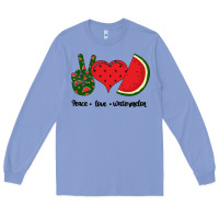 Colony Blue Peace Love Watermelon Long Sleeve Tee - Bettercallsaul