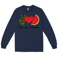 Navy Peace Love Watermelon Long Sleeve Tee - Bettercallsaul