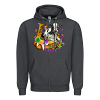 Smoke holstein mardi gras Zipper Hoodie - OliviaCreatesArt