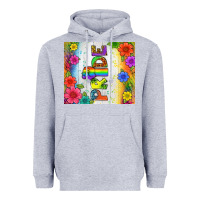 Heather Grey LGBTQ+ Pride With Flower Tumbler Heavyweight Hoodie - BundleAndBundleShop