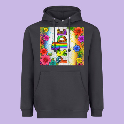 Lgbtq+ Pride With Flower Tumbler Heavyweight Hoodie Designed By Bundleandbundleshop