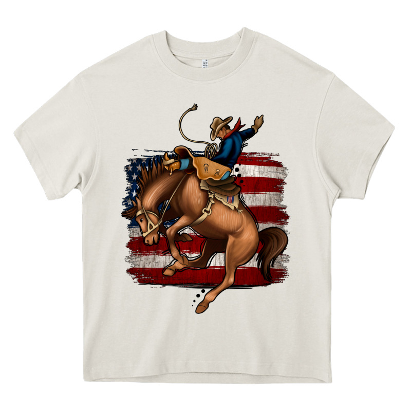 Bucking Bronco Heavy Core Tee by Jasminsmagicworld | Teevron