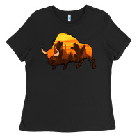 Black western bison Ladies Tee - Jasminsmagicworld