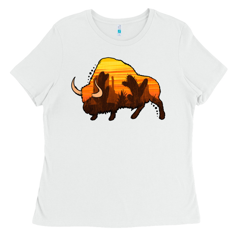 Western Bison Ladies Tee by Jasminsmagicworld | Teevron