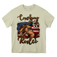 Mossy Cowboy Up Rodeo Bucking Bronco Heavy Core Tee - Jasminsmagicworld