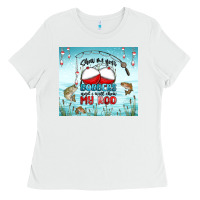 White show me your bobbers and i will show my rod Ladies Tee - MaliasSmallBusiness