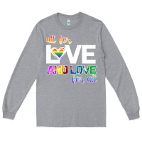 Heather Grey All For Love And Love For All Long Sleeve Tee - Bettercallsaul