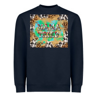 Navy mama tried with leopard and cowhide tumbler tbs Heavyweight Sweatshirt - TumblerDesignByShophia