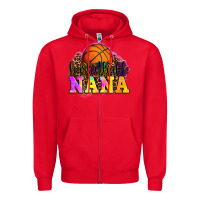 Red basketball nana Zipper Hoodie - OliviaCreatesArt