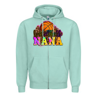 Seafoam basketball nana Zipper Hoodie - OliviaCreatesArt