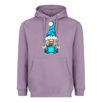 Lavender winter gnome with gift Heavyweight Hoodie - BundleAndBundleShop