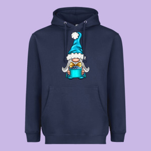 Winter Gnome With Gift Heavyweight Hoodie Designed By Bundleandbundleshop