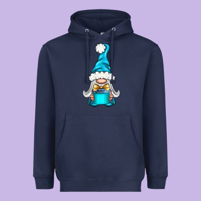 Winter Gnome With Gift Heavyweight Hoodie Designed By Bundleandbundleshop