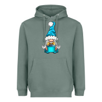 Sage winter gnome with gift Heavyweight Hoodie - BundleAndBundleShop