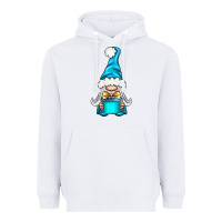 White winter gnome with gift Heavyweight Hoodie - BundleAndBundleShop