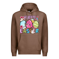 Chestnut Happy Easter eggs Premium Hoodie - OliviaCreatesArt
