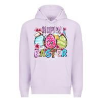 Lilac Happy Easter eggs Premium Hoodie - OliviaCreatesArt