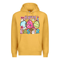 Mustard Happy Easter eggs Premium Hoodie - OliviaCreatesArt