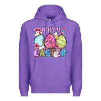 Purple Happy Easter eggs Premium Hoodie - OliviaCreatesArt