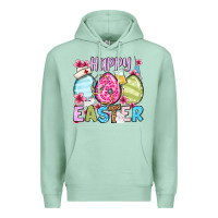 Seafoam Happy Easter eggs Premium Hoodie - OliviaCreatesArt