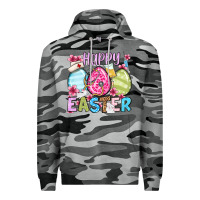 Slate Camo Happy Easter eggs Premium Hoodie - OliviaCreatesArt