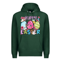 Sports Green Happy Easter eggs Premium Hoodie - OliviaCreatesArt