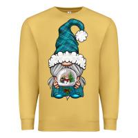 Antique Gold winter gnome with snow globe Premium Sweatshirt - BundleAndBundleShop