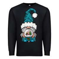 Black winter gnome with snow globe Premium Sweatshirt - BundleAndBundleShop