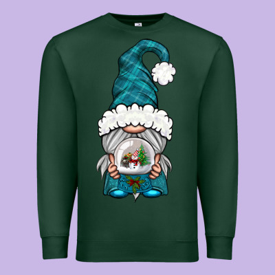 Winter Gnome With Snow Globe Premium Sweatshirt Designed By Bundleandbundleshop