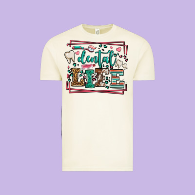 Dental Life Leopard Frame Vintage Tee Designed By Lillyallendesigns