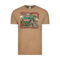 Vintage Coffee Dental life leopard frame Vintage Tee - LillyAllenDesigns