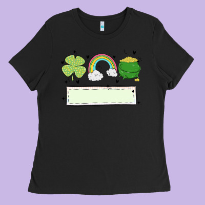 St Patrick's Trio Name Patch Ladies Tee Designed By Maliassmallbusiness