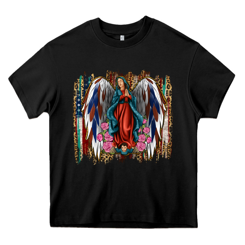 Lady Of Guadalupe 4th Of July Heavy Core Tee by Jasminsmagicworld | Teevron