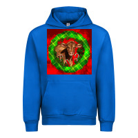 Cobalt christmas red angus calf Urban Hoodie - LillyAllenDesigns