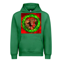Emerald christmas red angus calf Urban Hoodie - LillyAllenDesigns