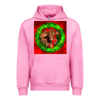 Fuchsia Pink christmas red angus calf Urban Hoodie - LillyAllenDesigns