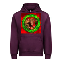 Mauve Wine christmas red angus calf Urban Hoodie - LillyAllenDesigns