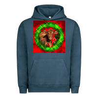 Pigment Midnight Navy christmas red angus calf Urban Hoodie - LillyAllenDesigns