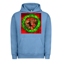 Pigment Pebble Blue christmas red angus calf Urban Hoodie - LillyAllenDesigns