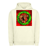 Pigment Pistachio christmas red angus calf Urban Hoodie - LillyAllenDesigns