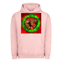 Pigment Salmon christmas red angus calf Urban Hoodie - LillyAllenDesigns