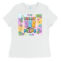 White chillin' with my peeps Ladies Tee - MaliasSmallBusiness