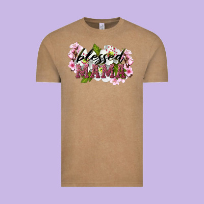 Blessed Mama Vintage Tee Designed By Lillyallendesigns