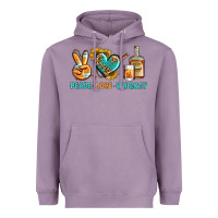 Lavender Peace Love Whiskey Heavyweight Hoodie - BundleAndBundleShop