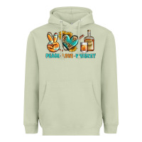 Matcha Peace Love Whiskey Heavyweight Hoodie - BundleAndBundleShop