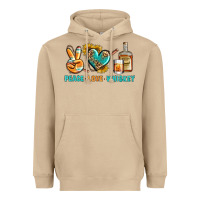 Mushroom Peace Love Whiskey Heavyweight Hoodie - BundleAndBundleShop