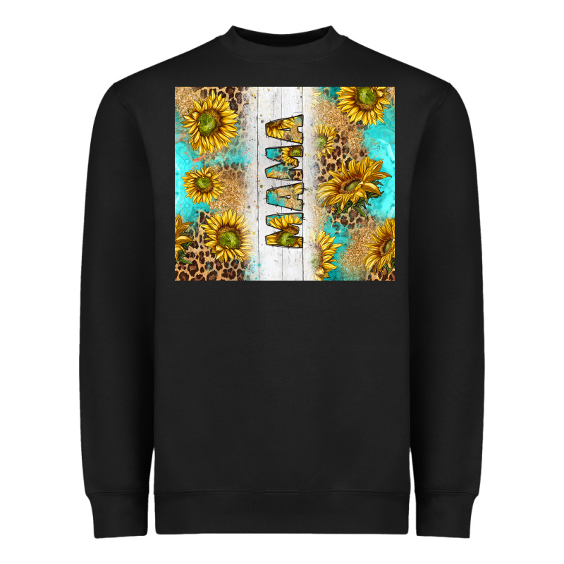 Western Mother's Day Mama With Turquoise And Sunflowers And Leopard Tu Heavyweight Sweatshirt by TumblerDesignByShophia | Teevron