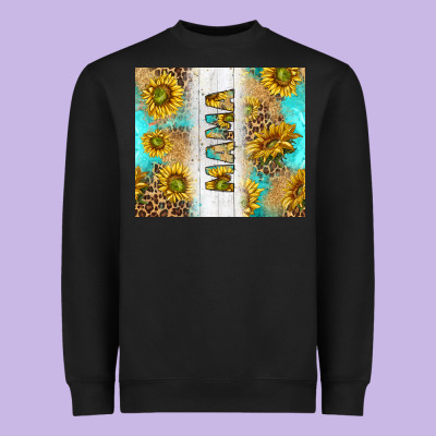 Western Mother's Day Mama With Turquoise And Sunflowers And Leopard Tu Heavyweight Sweatshirt Designed By Tumblerdesignbyshophia